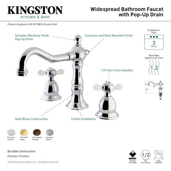 KS1978BEX 8 Widespread Bathroom Faucet, Brushed Nickel